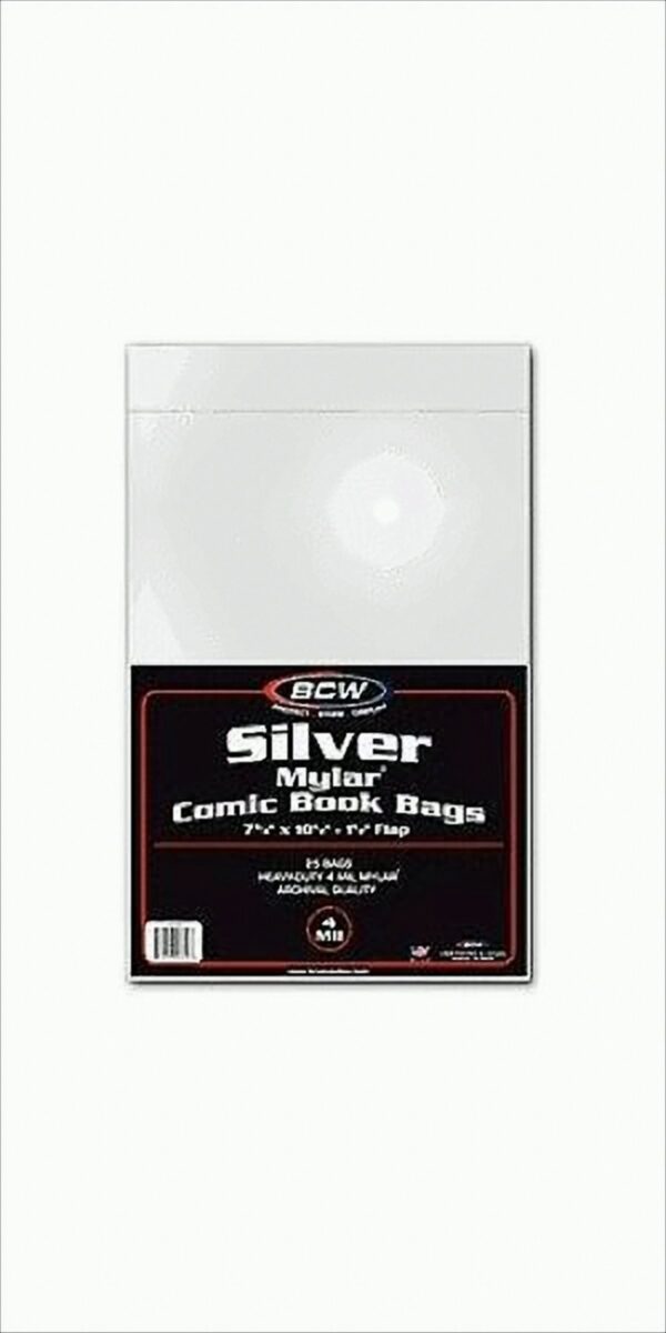 BCW Mylar Silver Comic Book Bags (25 Stück) 4-Mil