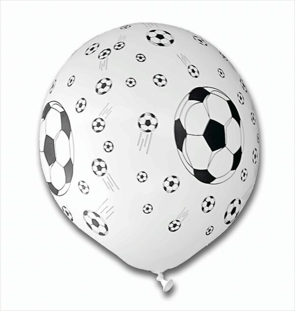 Luftballons Soccer Fußball 30cm Durchmesser, 5-teilig