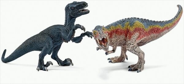 Schleich 42216 - Spielzeugfigur - T-Rex und Velociraptor, klein