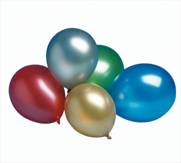 Metallic Luftballons bunt 9er Pack