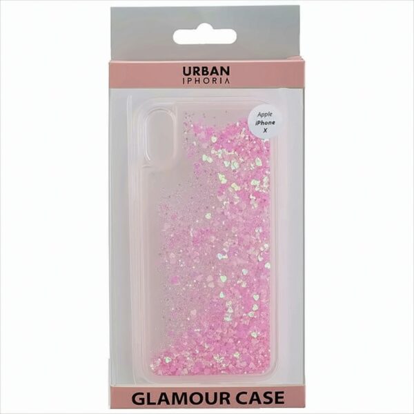 URBAN STYLE Back Cover GLAMOUR kompatibel zu Apple iPhone X - Pink