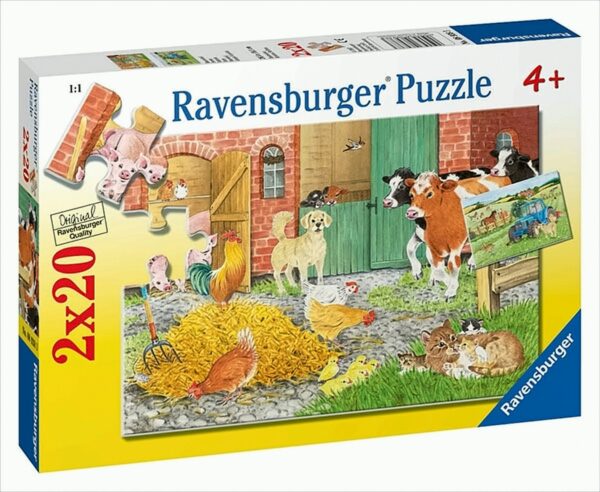 Ravensburger 08938 - Bauernhof, 2 x 20 Teile Puzzle