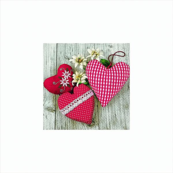 Bavarian hearts Servietten 33 x 33 cm, 20 Stück