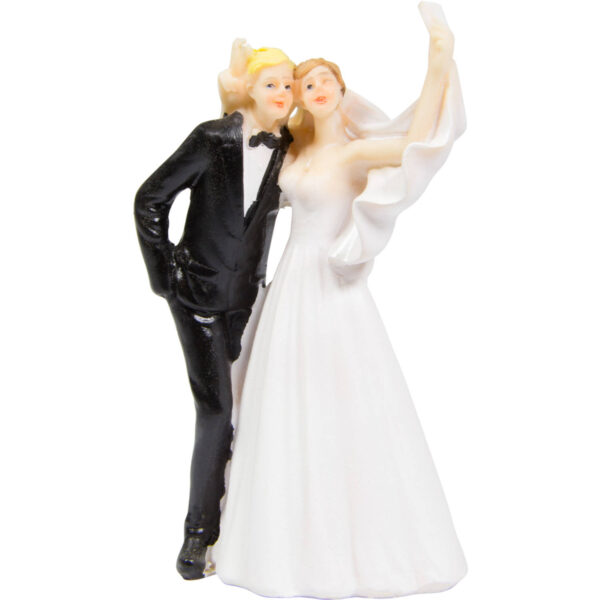 Hochzeitspaar Brautpaar Hochzeitsfigur Selfie