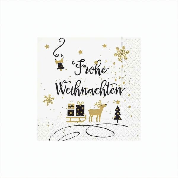 Frohe Weihnachten Servietten Weihnachten 33x33cm 20 Stück