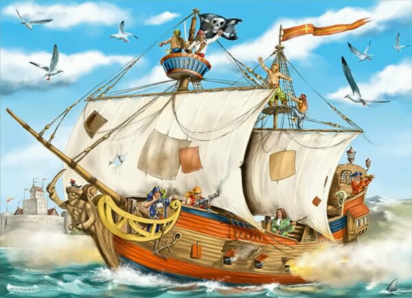 Piratenschiff auf See - puzzle