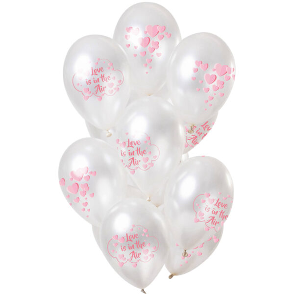 Ballon Set Love is in the Air Metallic Pink 30cm - 12 Stück