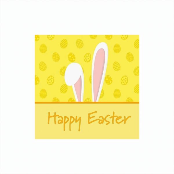 Happy Easter Bunny Ears Ostern Motivservietten 33x33cm 20 Stück