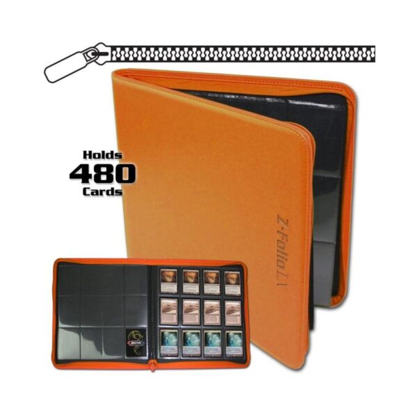 BCW Zipper-Folio 12-Pocket LX Portfolio Orange