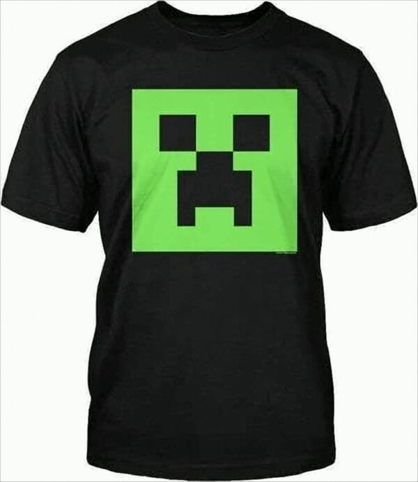 Minecraft Creeper Glow In The Dark Kinder T-Shirt 110/116 Schwarz