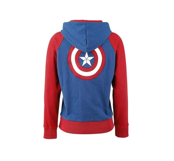 Captain America Damen Hoodie XL Blau/ Rot