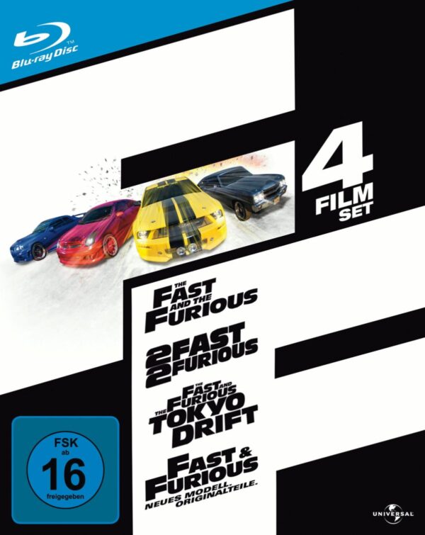 The Fast and the Furious - 4 Film Set (4 Discs)