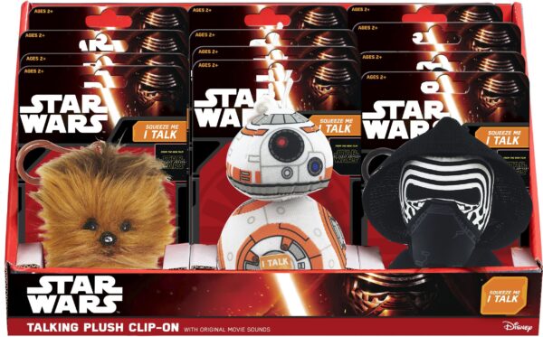 Jazwares - Star Wars Episode VII - Mini Plüschfiguren mit Sound & Anhänger, sortiert