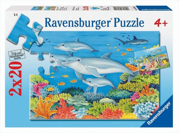 08980 - Unterwassserwelt, 2 x 20 Teile Puzzle