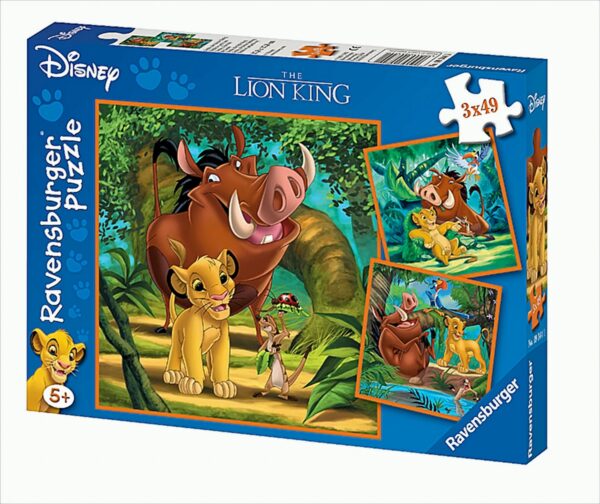 Simba, der kleine König, 3 x 49 Teile Puzzle