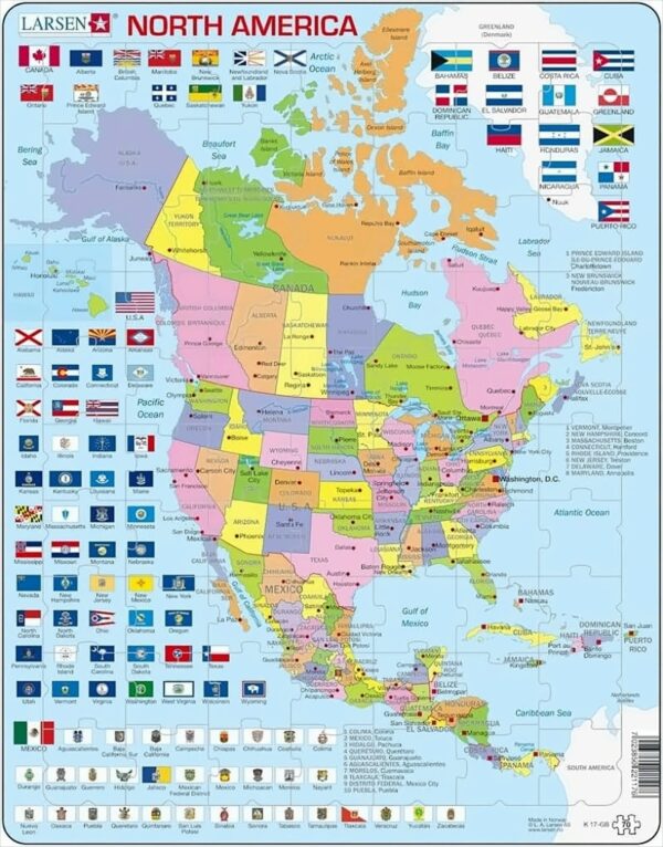 North America Rahmenpuzzle