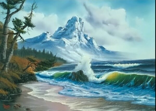 Schmidt Spiele - Puzzle Bob Ross - Am Meer, 1000 Teile