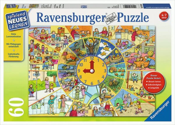 Spielend neues Lernen: Wir Lernen die Uhr 60 Teile Puzzle