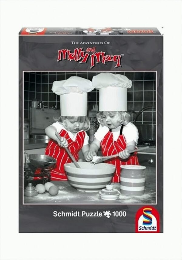 Schmidt Spiele - Puzzle - Quadratpuzzle Molly und Macy - Backe, backe Kuche, 1000 Teile