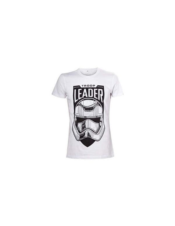 Star Wars Herren The Force Awakens Adult Male Troop Leader Stormtrooper T-Shirt, Weiß, S