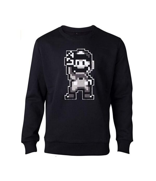 Nintendo Pullover -M- 16 bit Mario Peace, schwarz