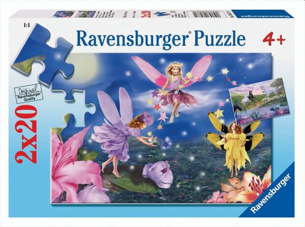 Elfen und Einhörner, 2 x 20 Teile Puzzle