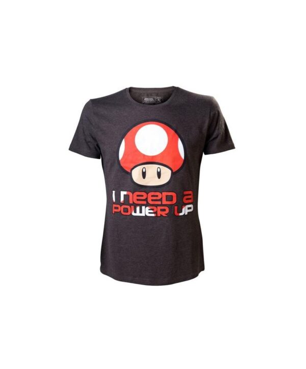 Nintendo T-Shirt -L- I need a Power Up, grau