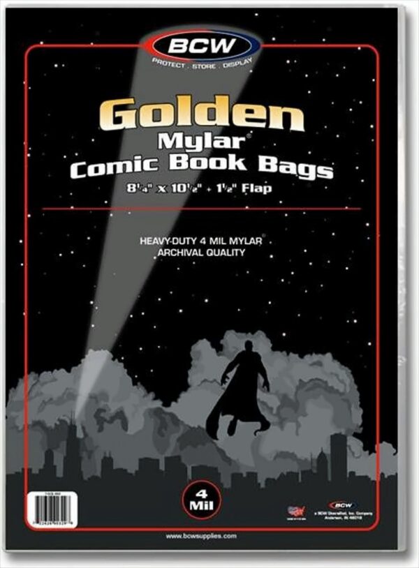 BCW MylarŽ Golden Comic Book Bags (25 ct.) 4-Mil