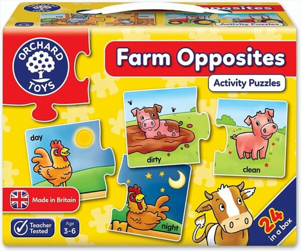 Orchard Toys gegenüberliegende Puzzlespiele Farm Opposites - Englische Sprache