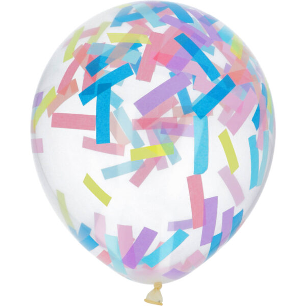 Ballons mit Konfetti Candy Pastell 30cm - 4 Stück