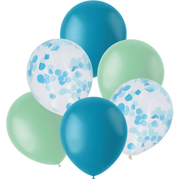 Ballons Mix Blau 30cm - 6 Stück