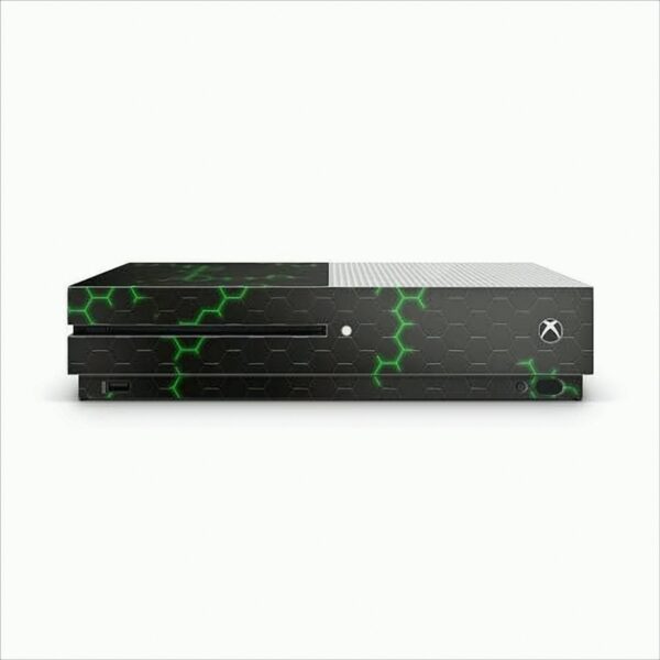 XBOX ONE S Skin - Design Aufkleber Nano Tech Green Black