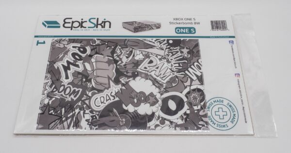 XBOX ONE S Skin - Design Aufkleber Stickerbomb BW