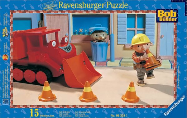 Ravensburger Puzzle - Rahmenpuzzle - 15 Teile - Bob ist fleißig