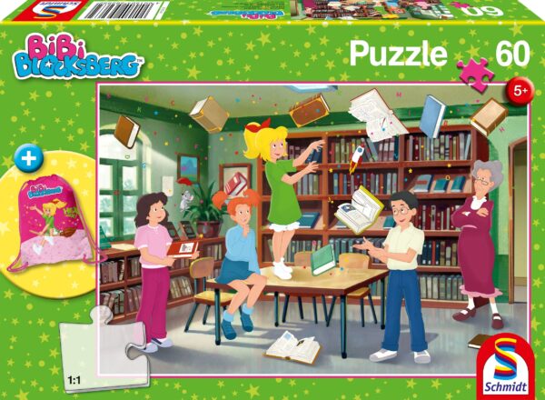 Bibi Blocksberg Kinderpuzzle mit Turnbeutel