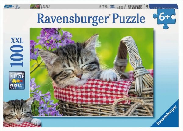 Schlafendes Kätzchen, 100 XXL-Teile Puzzle