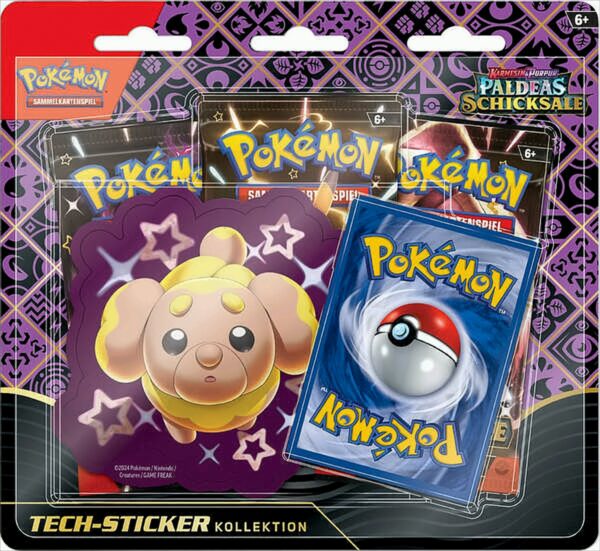 Pokemon Karmesin & Purpur Paldeas Schicksale Tech-Sticker-Kollektion Hefel