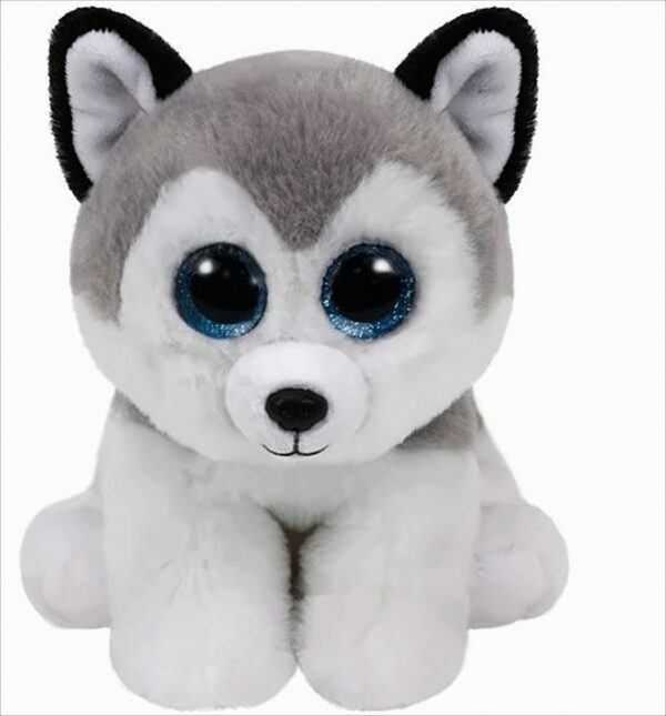 Beanie Babies - Buff - Husky mit Glitzeraugen, Beanie Classic, 15 cm