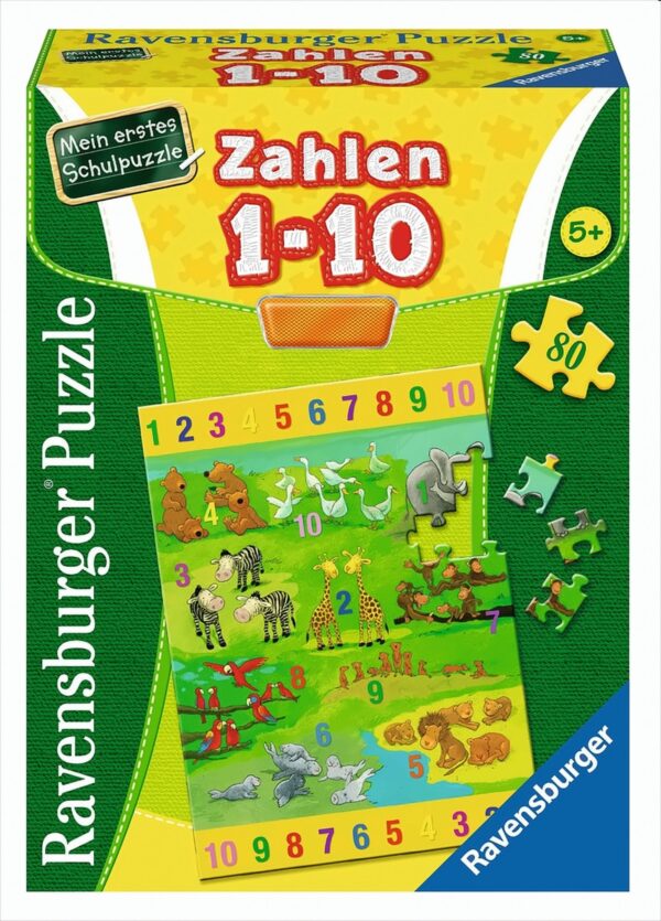 Mein erstes Schulpuzzle: Zahlen 1 - 10 - 80 Teile Puzzle