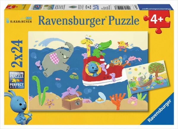 Auf Entdeckungsreise, 2x24 Teile Puzzle