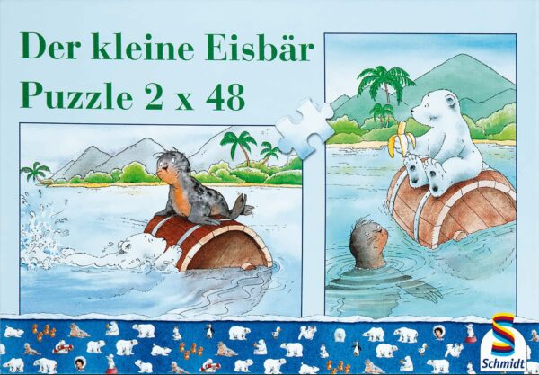 Der kleine Eisbär auf dem Fass