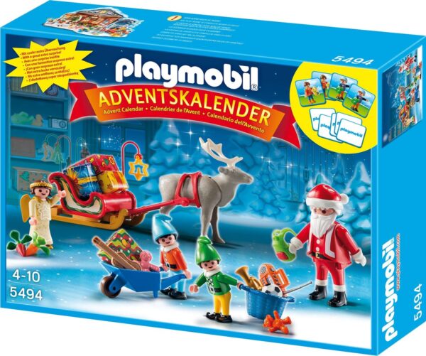 PLAYMOBIL 5494 Adventskalender Weihnachtsmann beim Geschenke packen