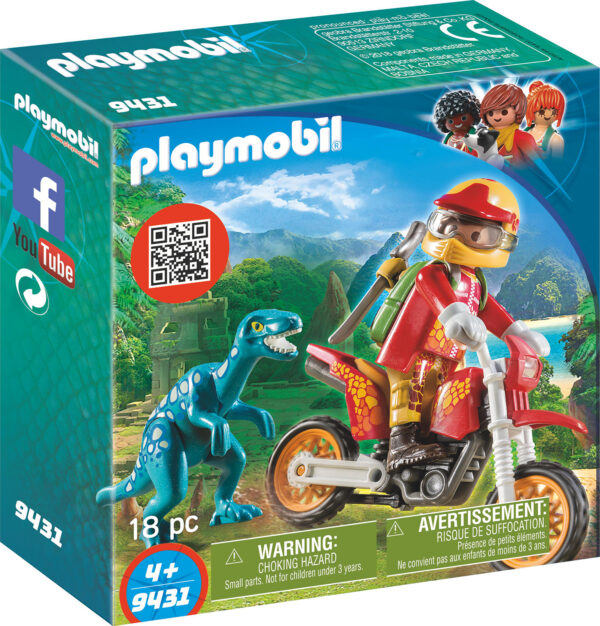 PLAYMOBIL 9429 - Action - Dinos - Motocross Bike mit Raptor