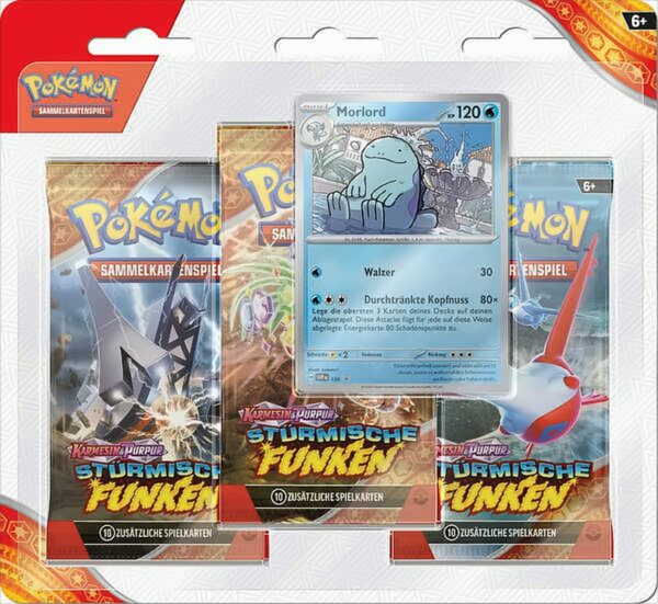 Pokémon Karmesin & Purpur – Stürmische Funken: 3er-Pack-Blister Morlord