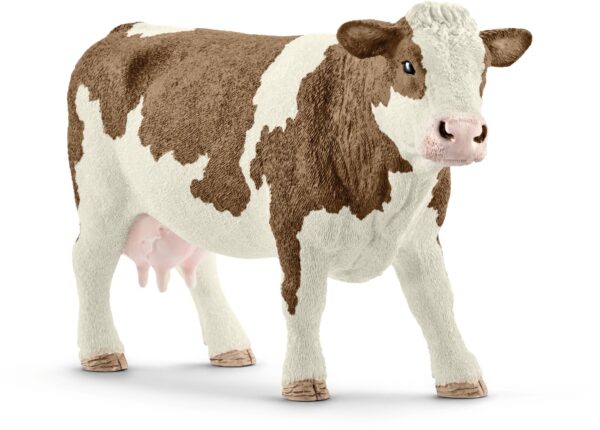 Schleich 13801 - Fleckvieh Kuh, mehrfarbig