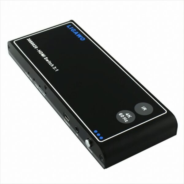 Ligawo 3080020 HDMI Switch 3x1 - 4Kx2K /60Hz HDMI 2.0 HDCP 2.2 HEVC