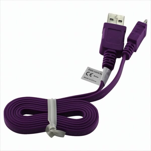 OTB Datenkabel Micro-USB - 0.95m - Flachbandkabel - lila