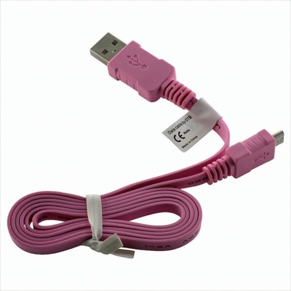 OTB Datenkabel Micro-USB - 0.95m - Flachbandkabel - pink