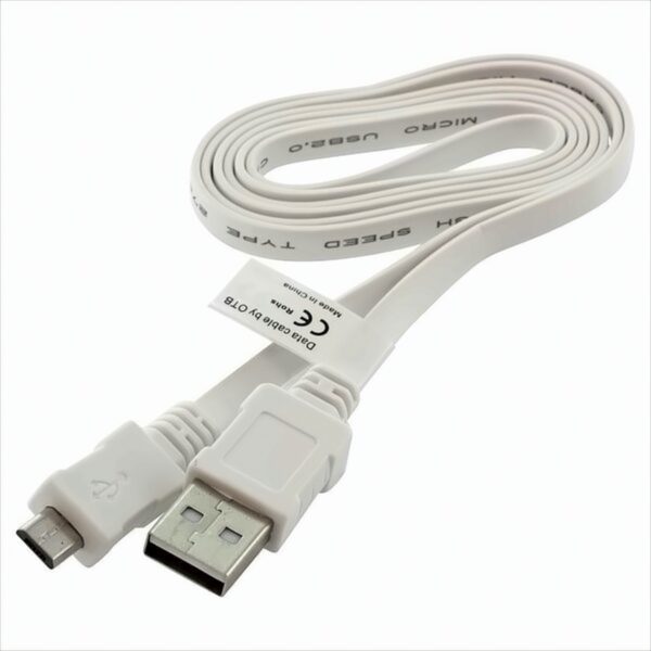 OTB Datenkabel Micro-USB - 0.95m - Flachbandkabel - weiß