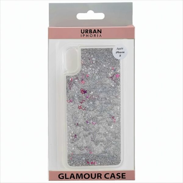 URBAN STYLE Back Cover GLAMOUR kompatibel zu Apple iPhone X - Silver